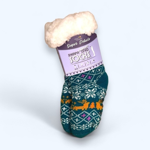 NEW SHERPA LINED CHILDRENS SOCKS NWT COZY GIFT WINTER CHRISTMAS - Picture 1 of 9